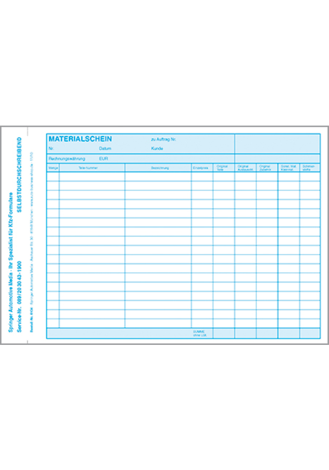 Materialschein