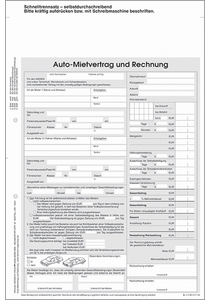 KFZ-Mietvertrag und Rechnung
