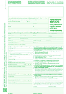 Gebrauchtwagen-Bestellung ohne Garantie
