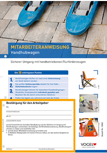 Mitarbeiteranweisung Handhubwagen